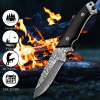 Outdoor Messer Damast Handgefertigtes Messer Survival Knife Camping Ausrüstung Jagdmesser Abente