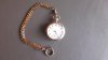 Taschenuhr mit Kette Silber vergoldet