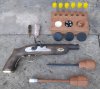 Perkussion Vorderlader Pistole in Cal. 54 mit Lade-Set