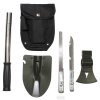 Spaten Beil Säge Messer Stiel + Tasche = SET 6in1