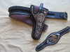 Antikes besticktes mexikanisches Holster mit Gürtel