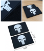 PVC Punisher Patch Totenkopf American Sniper Skull Tactical Airsoft Paintball, 1 Stk. schwarz/weiß