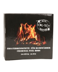 20 Brennstifte (Glimmkohle) für Handwärmer / Taschenofen / Taschenwärmer