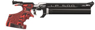 PRESSLUFTPISTOLE WALTHER LP500 EXPERT "RED DEVIL GRIFF" - 2 X Alu-Kartusche