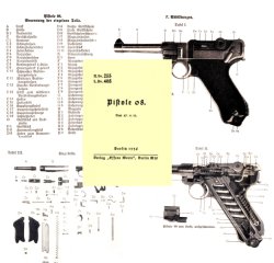 Nachdruck Wehrmacht Dienstvorschrift Pistole P08 von 1936