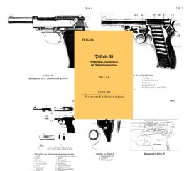 Nachdruck Wehrmacht Dienstvorschrift Pistole P38 von 1940