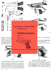 Nachdruck Bedienungsanleitung Pistole Sauer & Sohn Modell 38