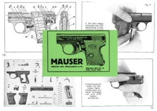 Nachdruck Bedienungsanleitung Pistole Mauser WTP II im Cal. 6,35 mm