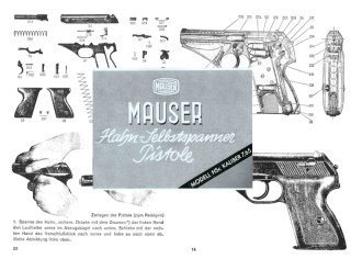 Nachdruck Bedienungsanleitung Pistole Mauser HSC im Cal. 7,65 mm