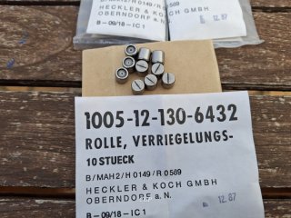 H&K G3 & Zivilklone Verschlussrollen Set Übermaß 8,02 - fabrikneue HK Ware !