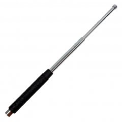Teleskop Schlagstock 20,5/53,5cm CHROM / SCHWARZ + Tasche / Holster