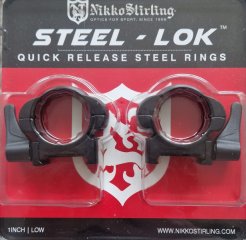 Weaver Montageringe NikkoStirling Quick-Release 1Zoll "low"