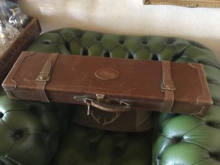 Flintenkoffer Waffenkoffer Gewehrkoffer Leder