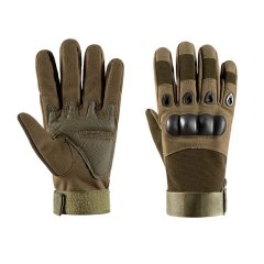 Taktische Handschuhe Vollfinger Oliv – Knöchelschutz · Größe XL