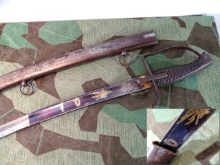 Historischer, Altpreussischer Husarensäbel, Solinger Klinge mit vergoldeter Gravur, M 1721?