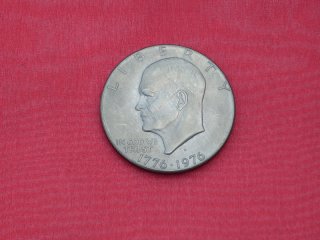 USA 1 Dollar Eisenhower zur 200 Jahrfeier Verfassung 1976 - Typ V.I. Münzzeichen "D" Denver,, CuNi