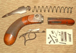 === orig. Ersatzteil-Konvolut zu Oscar Will Kurbelspanner Luftpistole –ähnl. Bügelspanner Luftgewehr