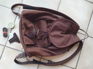 Hubertus Loden Rucksack "Schmalhoch" braun 20 L wie neu
