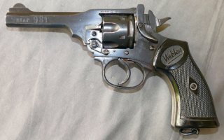 REVOLVER WEBLEY & SCOTT MARK IV IM KALIBER .38 S&W – MIT BSAP 981 BEHÖRDENPRÄGUNG – TOP RARITÄT