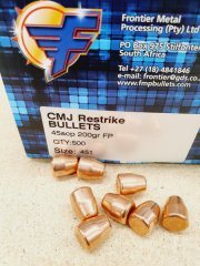 .45/200grs. verkupferte Geschosse Frontier FP 500 Stk.