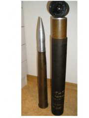 40X365mm Hülse/Geschoss ALU Flugabwehrkanone Bofors DEKO TOP ZUSTAND Flugabwehr