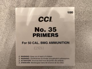 CCI No 35, Zündhütchen für Kal. 50 BMG