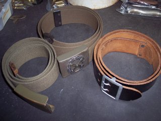 Web- + Lederkoppel Gürtel WH? BW? (MP40 44 MG34 42 K98 P08 PPK Mauser Walther)