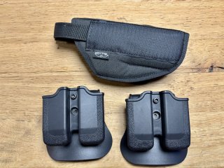 set P226 X Five Holster Falco mit 2 Doppel Magazintaschen