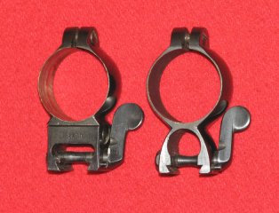 Zwei Stahl Montageteile von AKAH ZF / Zielfernrohr mit 26mm Rohrdurchmesser