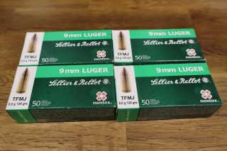 200 Schuss 9mm Luger S&B NonTOX 8,0gr