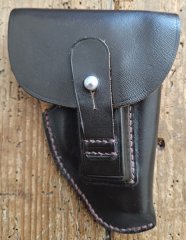 Original Leder-Dienstholster für Walther TPH / 6,35mm – Rarität mit Magazinfach!