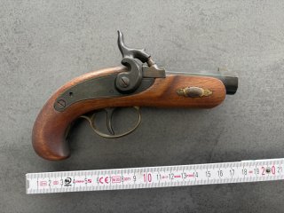 Vorderlader Pistole, Perkussion , Schwarzpulver Pistole , cal.44 Philadelphia Derringer ?
