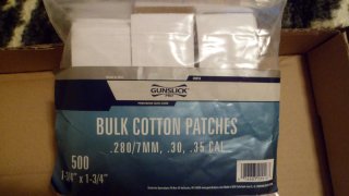 Gunslick Cotton Patches .280/7mm, .30,.35Cal