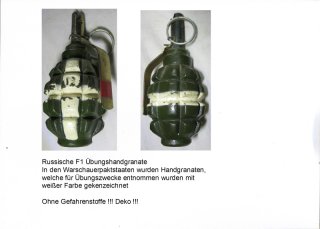 Handgranate ÜB F1,,,,,DEKO