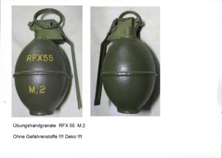 Übungshandgranate RFX 55 M.2,,,, Deko