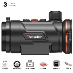 Hunt 650 Pro innovatives Wärmebild-Vorsatzgerät von ThermTec / NETD 15mK / Austauschbarer Akku / HD-