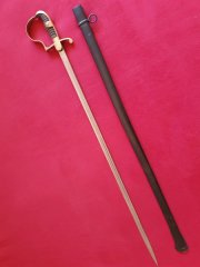Original Preußischer Infanterie Kürassier Offiziers Degen m. Scheide Herst. Siegfried Waffen