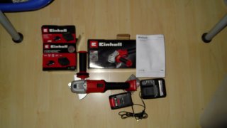 Einhell Akku Winkelschleifer mit Ladegerät und Akku
