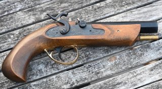 Vorderlader Perkussionspistole Schwarzpulverwaffe Dikar Spain Mod. Plains Kal. .45 BP