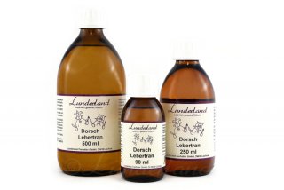 1 x 500ml Dorschlebertran für Hunde | BARF | Omega-3-Fettsäuren Vitam A D3 E > schönes Fell, Gesunde