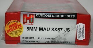 1 x HORNADY Full Length Die Set 2-Die-Set Matrizensatz 8x57JS IS IRS JRS 8mm MAUSER #546382 Series 1