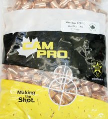 500 Stück NEUE CAMPRO Geschosse .400 40S&W 180gr 11,66g FCP TC Flachkopf TOP Präzision Copper Plated
