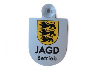 Autoschild JAGD Betrieb ALU Wappenschild Fahrzeugschild Jagdbetriebschild NEU