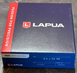 6,5x55 Hülsen Lapua Neu