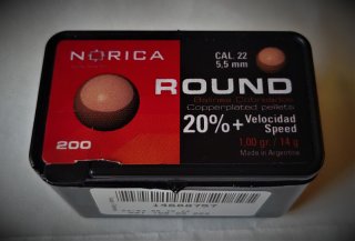 NORICA Rundkugeln BLEI VERKUPFERT 5,5mm 5,5 mm .22 Roundballs Diana Crosman LEP