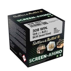 300 Schuss (6 Pack) Sellier & Bellot Screen Kaliber .308 SCR Zink 124grs. Büchsenpatronen