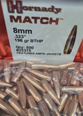 8mm/.323/196grs HPBT Hornady Geschosse #32375# 500 Stk. # SSZ Berka