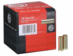 100 Stück NEUE GECO Wiederladerhülsen .38 SPECIAL (Boxerzündung) verpackt in 100er Box #2318137