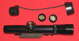 ZF / Zielfernrohr, ein THOMPSON CENTER ARMS 2,5x mit dem Absehen Duplex / Großer Augenabstand