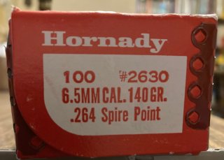 6,5mm Hornady Geschosse 140 grs